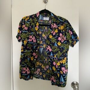 Boys Blue Saint Tropical Print Shirt
